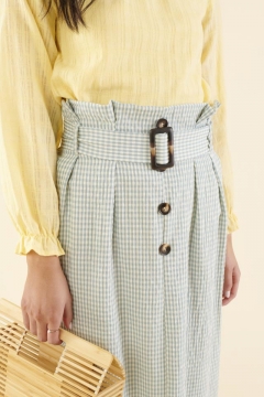 Paper-Bag Midi Skirt